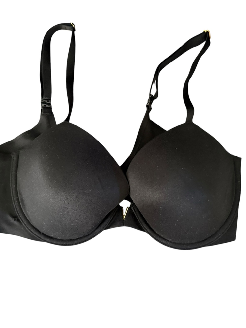 Victoria’s Secret 34D Black lined Demi T Shirt Bra Padded Smooth